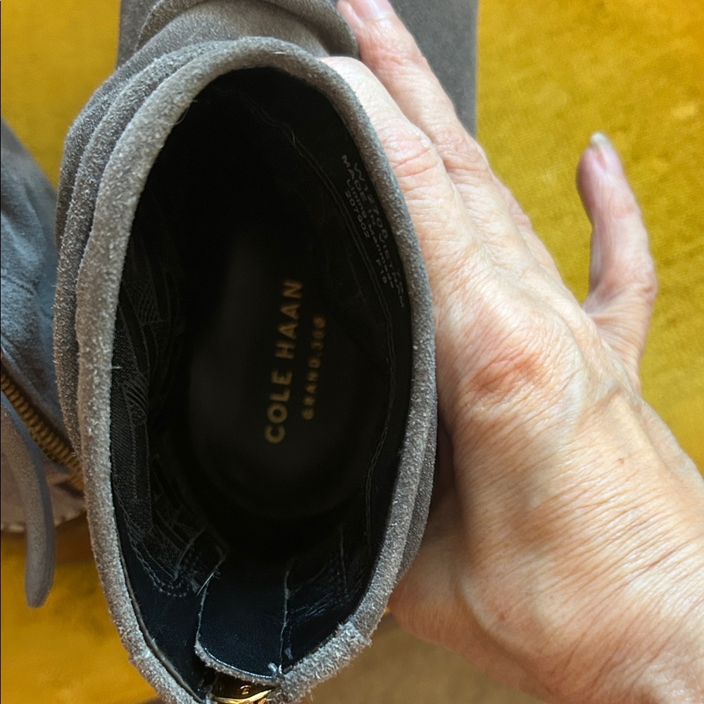 Cole Haan Grey Suede Ankle Boots - Picture 6 of 8